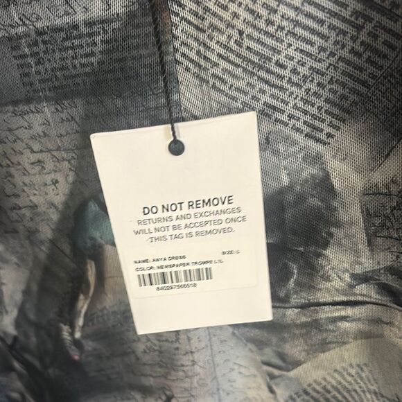 Miaou Anya Newsprint Mini Dress‎ - Picture 9 of 9